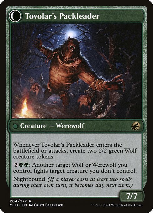 Tovolar's Huntmaster // Tovolar's Packleader (MID-204) [The List] Reverse