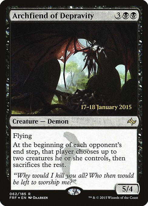 Archfiend of Depravity (62s) [Fate Reforged Promos]