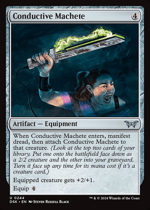 Conductive Machete (244) [Duskmourn: House of Horror]