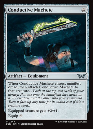 Conductive Machete (244) [Duskmourn: House of Horror]