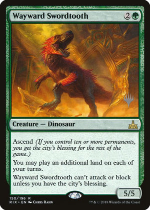 Wayward Swordtooth (150p) [Rivals of Ixalan Promos]