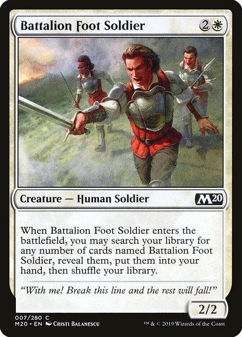 Battalion Foot Soldier (7) [Core Set 2020]