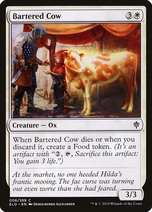 Bartered Cow (6) [Throne of Eldraine]