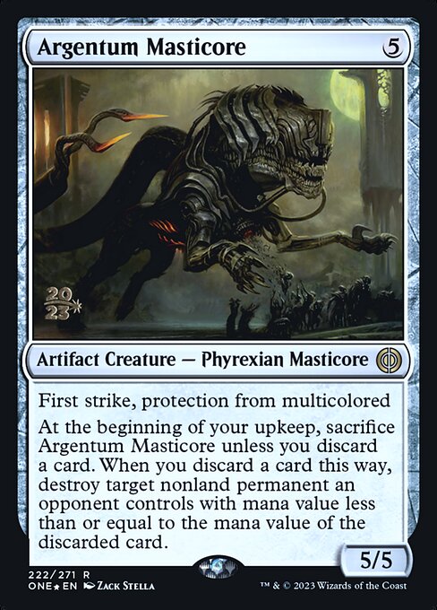 Argentum Masticore (222s) [Phyrexia: All Will Be One Promos]