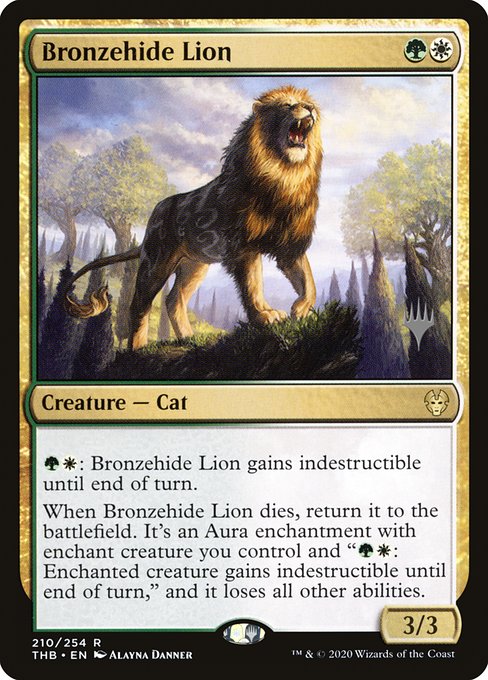 Bronzehide Lion (210p) [Theros Beyond Death Promos]