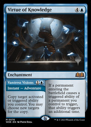 Virtue of Knowledge // Vantress Visions (76p) [Wilds of Eldraine Promos]