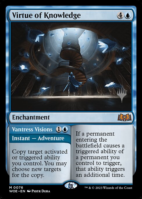 Virtue of Knowledge // Vantress Visions (76p) [Wilds of Eldraine Promos]