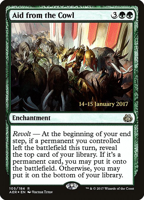 Aid from the Cowl (105s) [Aether Revolt Promos]