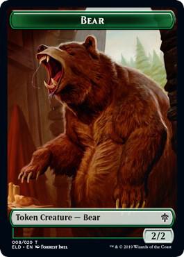 Bear // Food (015) Double-Sided Token (8 // 15) [Throne of Eldraine]