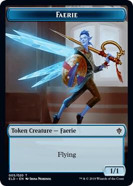Faerie // Food (015) Double-Sided Token (5 // 15) [Throne of Eldraine]