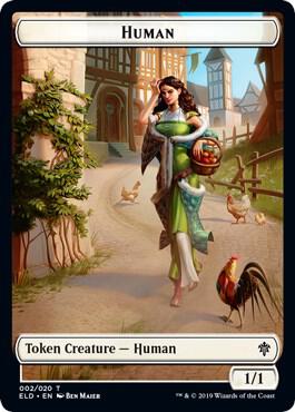 Human // Food (015) Double-Sided Token (2 // 15) [Throne of Eldraine]