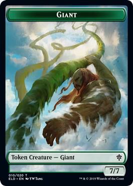 Giant // Food (017) Double-Sided Token (10 // 17) [Throne of Eldraine]