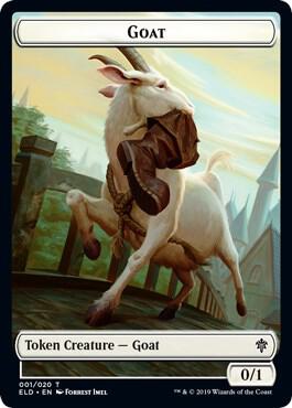 Goat // Food (015) Double-Sided Token (1 // 15) [Throne of Eldraine]