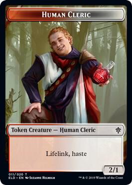 Human Cleric // Food (015) Double-Sided Token (11 // 15) [Throne of Eldraine]