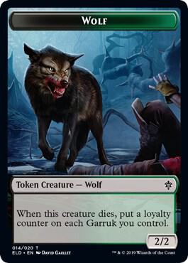 Wolf // Food (017) Double-Sided Token (14 // 17) [Throne of Eldraine]