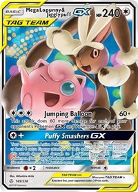 Mega Lopunny & Jigglypuff GX (165/236) [SM Cosmic Eclipse]