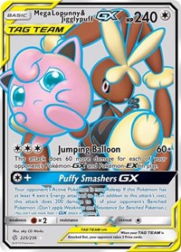 Mega Lopunny & Jigglypuff GX (Full Art) (225/236) [SM Cosmic Eclipse]