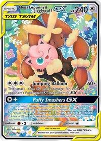 Mega Lopunny & Jigglypuff GX (Alternate Full Art) (226/236) [SM Cosmic Eclipse]