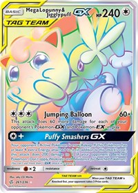 Mega Lopunny & Jigglypuff GX (Secret) (261/236) [SM Cosmic Eclipse]