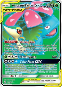 Venusaur & Snivy GX (Full Art) (210/236) [SM Cosmic Eclipse]