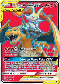 Charizard & Braixen GX (Full Art) (212/236) [SM Cosmic Eclipse]