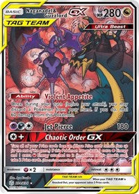 Naganadel & Guzzlord GX (Alternate Full Art) (224/236) [SM Cosmic Eclipse]