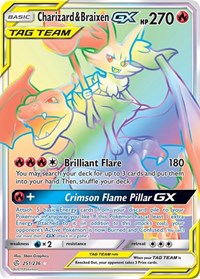 Charizard & Braixen GX (Secret) (251/236) [SM Cosmic Eclipse]