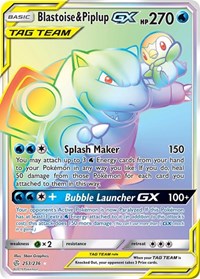 Blastoise & Piplup GX (Secret) (253/236) [SM Cosmic Eclipse]