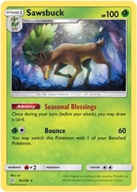 Sawsbuck - 16/236 (Prerelease Kit Exclusive) (016/236) [Deck Exclusives]