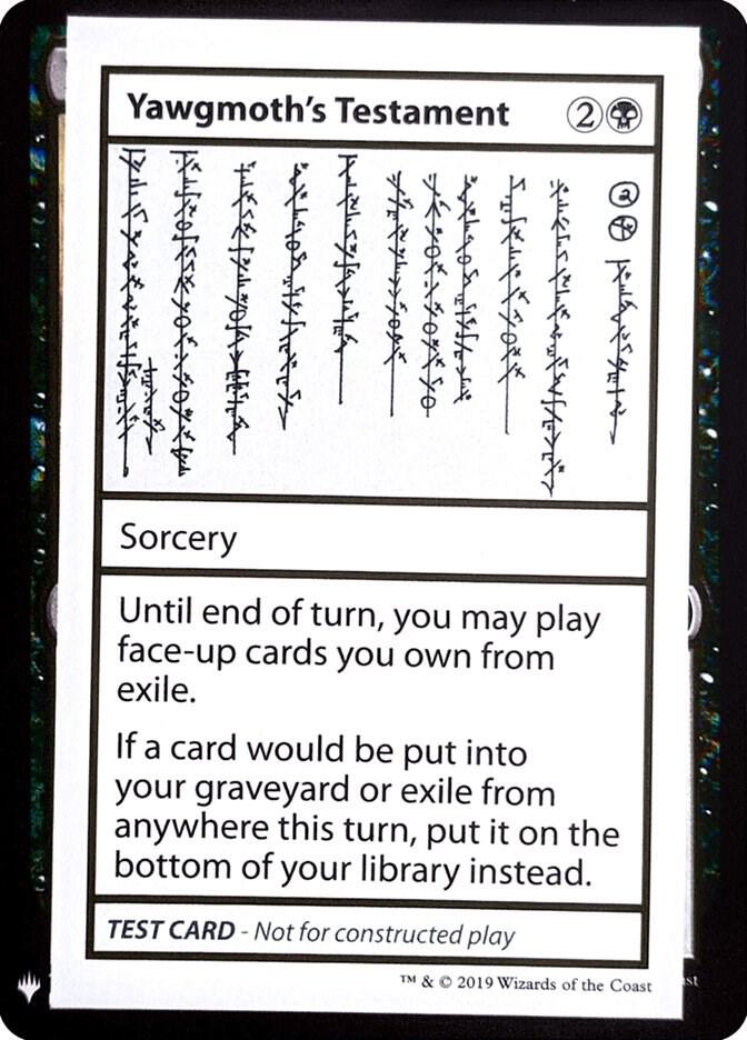 Yawgmoth's Testament [Mystery Booster: Convention Edition Exclusives]