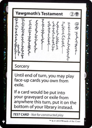 Yawgmoth's Testament [Mystery Booster: Convention Edition Exclusives]