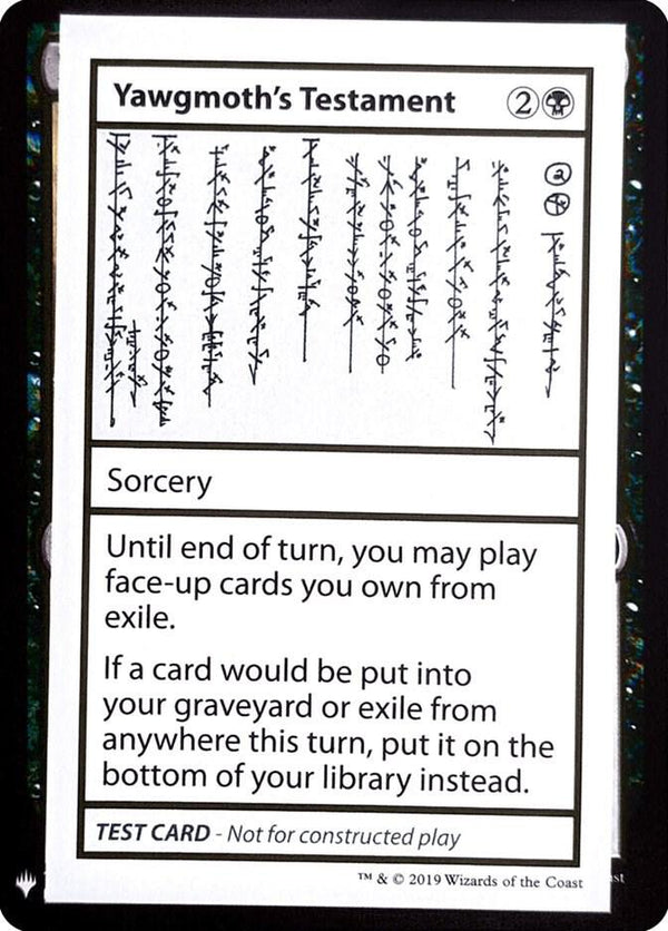Yawgmoth's Testament [Mystery Booster: Convention Edition Exclusives]