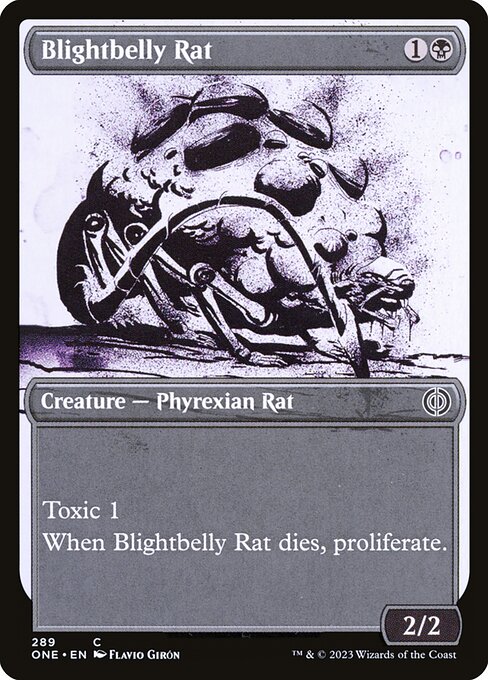 Blightbelly Rat (289) [Phyrexia: All Will Be One] [Showcase]