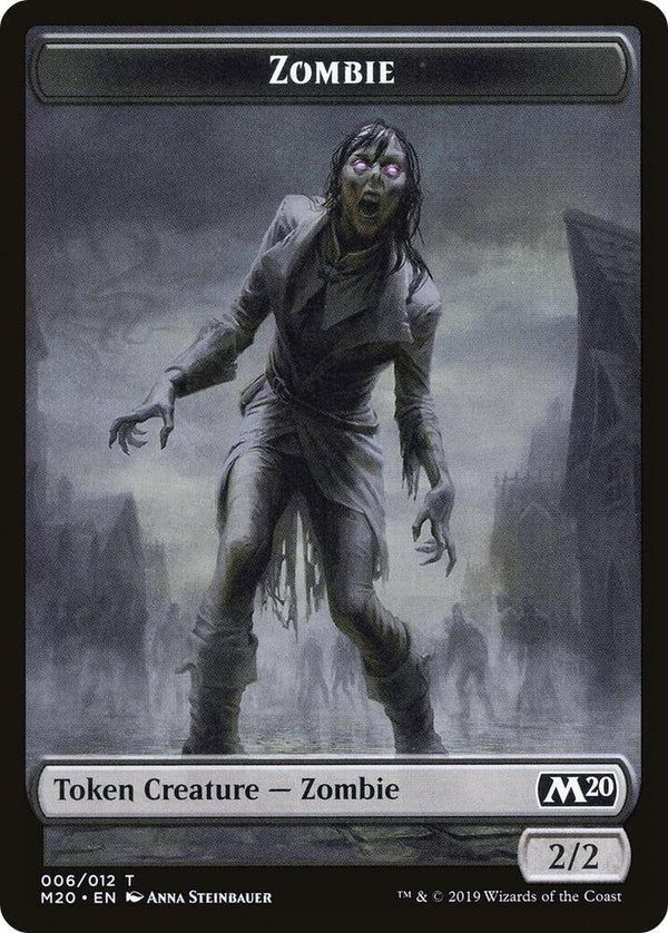 Zombie // Wolf Double-Sided Token (6 // 8) [Game Night 2019]