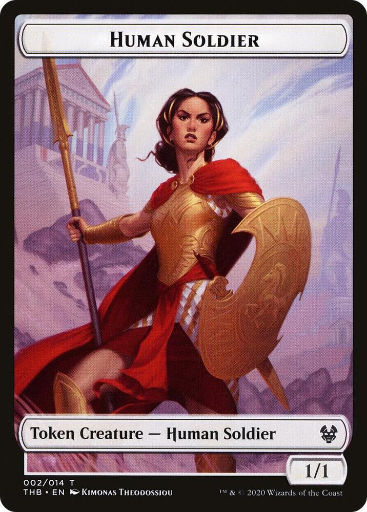 Human Soldier // Gold Double-Sided Token (2 // 13) [Theros Beyond Death]