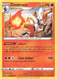 Cinderace (034) (034/202) [SWSH01 Sword and Shield Base Set]