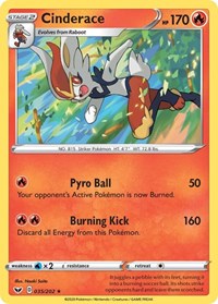 Cinderace (035) (035/202) [SWSH01 Sword and Shield Base Set]