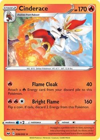 Cinderace (036) (036/202) [SWSH01 Sword and Shield Base Set]