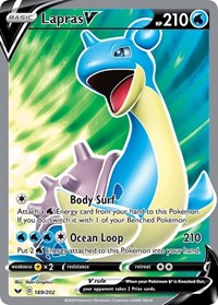 Lapras V (Full Art) (189/202) [SWSH01 Sword and Shield Base Set]
