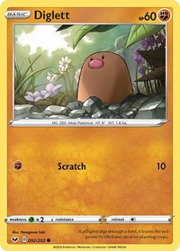 Diglett (092/202) [SWSH01 Sword and Shield Base Set]