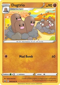 Dugtrio (093/202) [SWSH01 Sword and Shield Base Set]