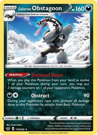 Galarian Obstagoon (119/202) [SWSH01 Sword and Shield Base Set]
