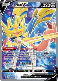 Zacian V (Full Art) (195/202) [SWSH01 Sword and Shield Base Set]