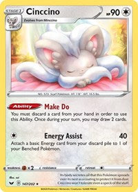 Cinccino (147/202) [SWSH01 Sword and Shield Base Set]