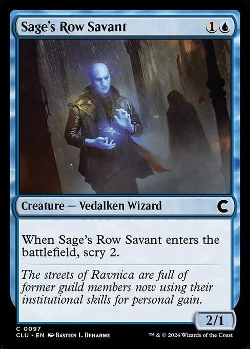 Sage's Row Savant (97) [Ravnica: Clue Edition]