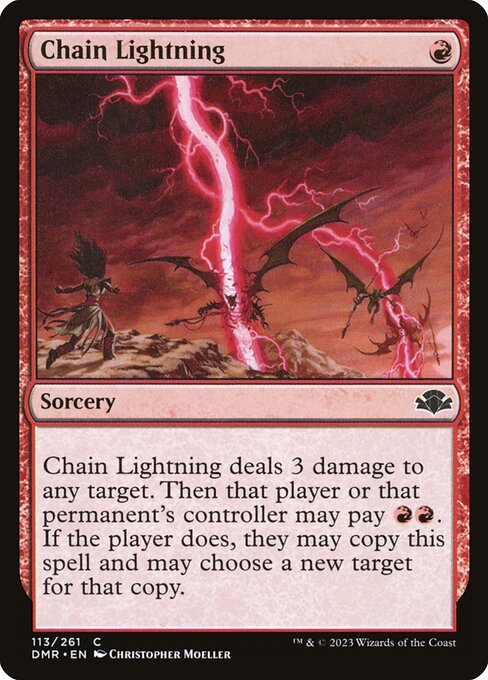 Chain Lightning (113) [Dominaria Remastered]
