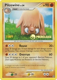 Piloswine - 46/100 (Prerelease) [Staff] (46/100) [Nintendo Promos]