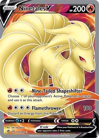 Ninetales V (Full Art) (177/192) [SWSH02 Rebel Clash]