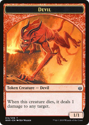 Devil // Satyr Double-Sided Token (Challenger 2020) (12 // 9) [Unique and Miscellaneous Promos]