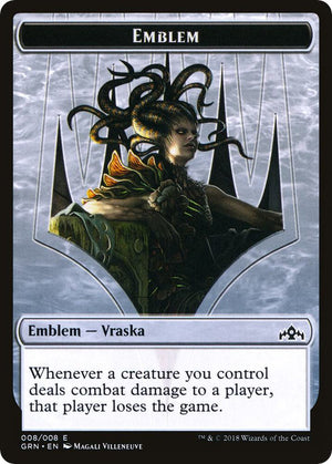 Emblem - Vraska // Human Double-Sided Token (Challenger 2020) (8 // 2) [Unique and Miscellaneous Promos]
